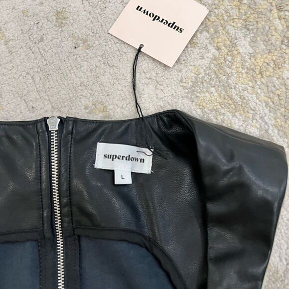 new superdown Keilani leather top in black - Picture 4 of 6